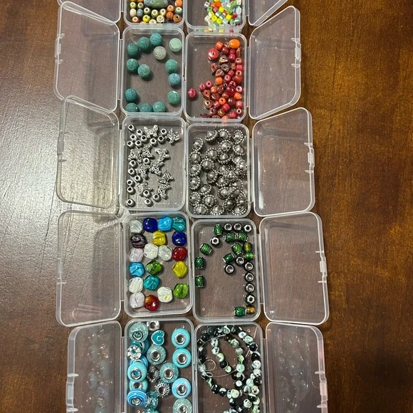 Colorful Bead Collection in Organizer - Picture 1 of 4